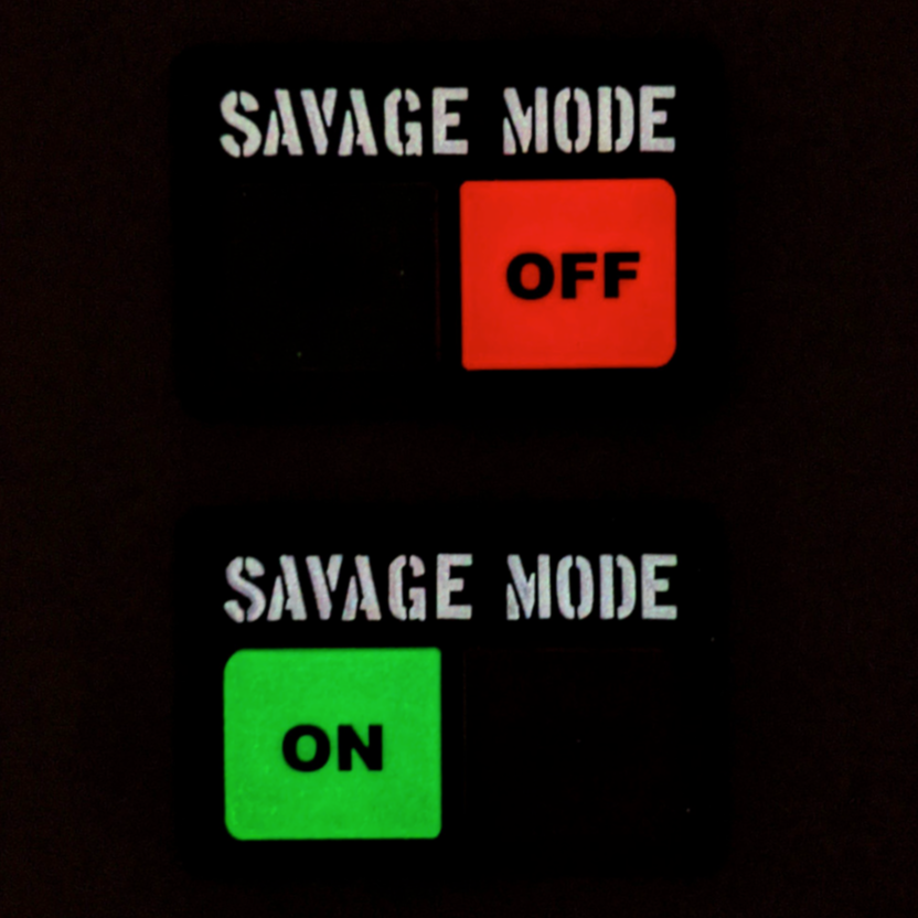TACTICAL INNOVATIONS:  Savage Mode ON/OFF, PVC Morale Patch