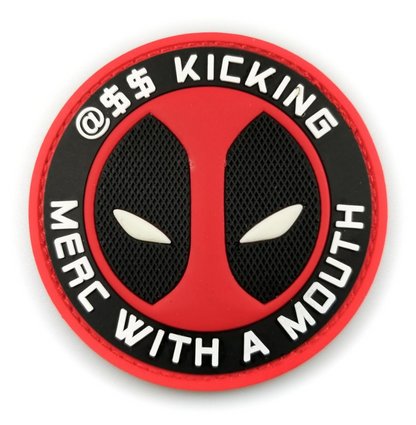 TACTICAL INNOVATIONS: Deadpool A$$ Kicking Merc With a Mouth, PVC Morale Patch