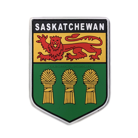 TACTICAL INNOVATIONS: Saskatchewan Provincial Shield, PVC Morale Patch – Multicolour Collection