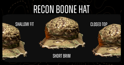 CARCAJOU TACTICAL: Recon Boonie Hat, Multicam, Frayed, Size 2