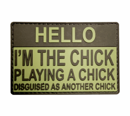 TACTICAL INNOVATIONS: "Hello, I'm the Chick Playing A Chick" PVC Morale Patch