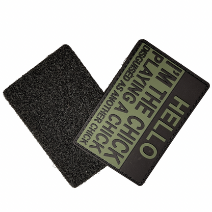 TACTICAL INNOVATIONS: "Hello, I'm the Chick Playing A Chick" PVC Morale Patch