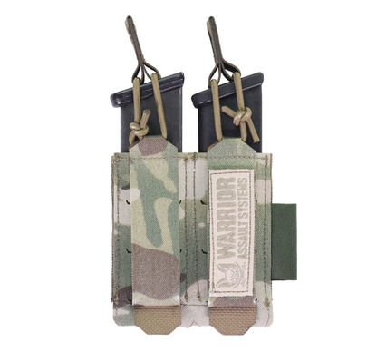 WARRIOR ASSAULT: Laser Cut Double Bungee Pistol Mag Pouch