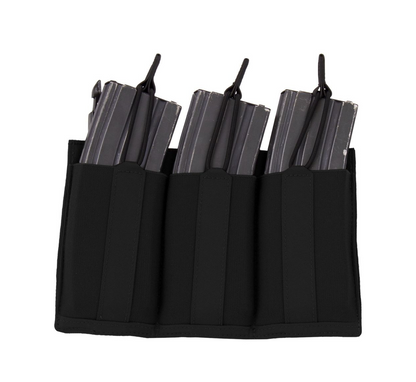 WARRIOR ASSAULT: Laser Cut Detachable Front Panel, Triple Bungee, Low Profile Elastic 5.56 Mag Pouch