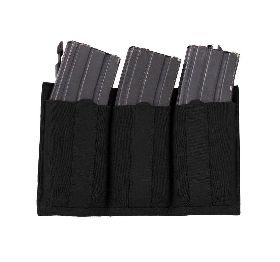 WARRIOR ASSAULT: Laser Cut Detachable Front Panel, Triple Bungee, Low Profile Elastic 5.56 Mag Pouch
