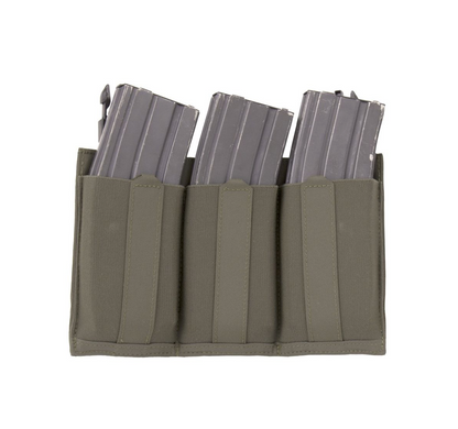 WARRIOR ASSAULT: Laser Cut Detachable Front Panel, Triple Bungee, Low Profile Elastic 5.56 Mag Pouch
