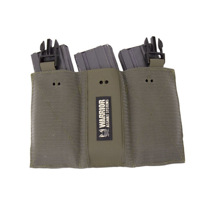 WARRIOR ASSAULT: Laser Cut Detachable Front Panel, Triple Bungee, Low Profile Elastic 5.56 Mag Pouch