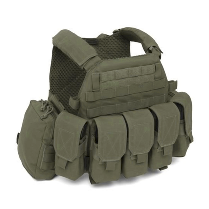 WARRIOR ASSAULT: DCS Special Forces Plate Carrier Combo, Base w/ Covered 5.56 M4 Mag Pouches, 2 Utility Pouches