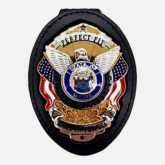 PERFECT FIT: Recessed Belt Clip Badge holder with Pocket Chain Style 716-PCI