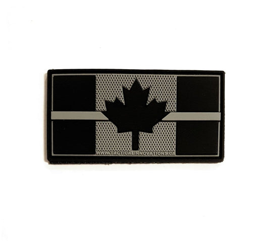 TIC Patch - THIN GREY LINE FLAG 1.5X3