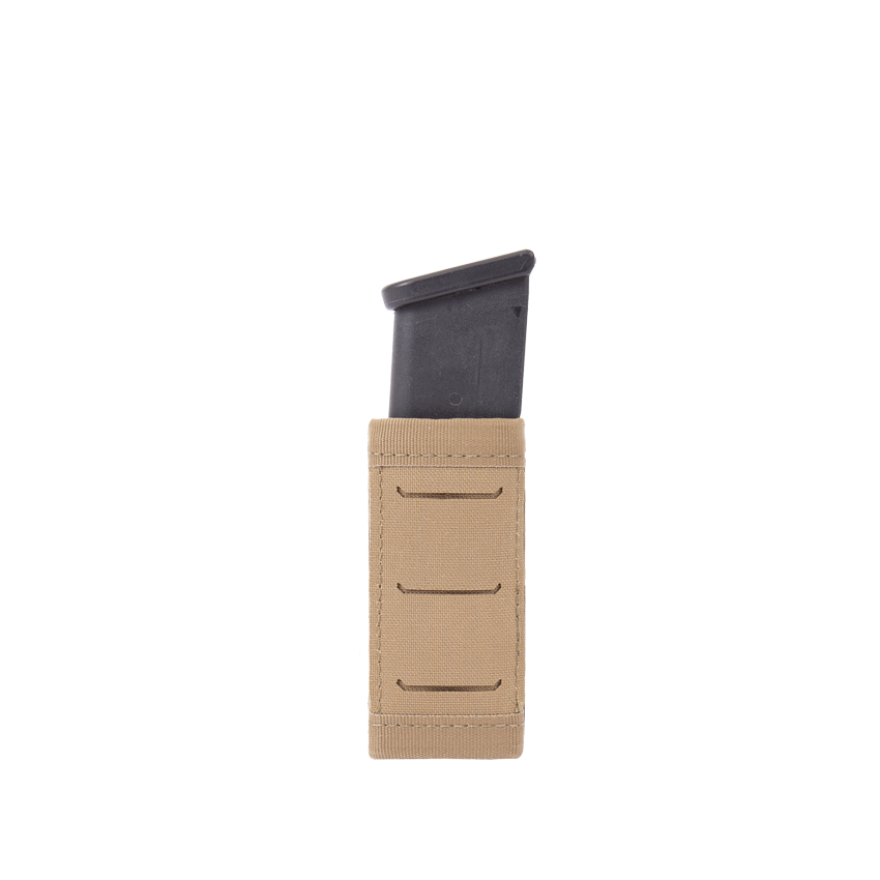 WARRIOR ASSAULT: Laser Cut Single Snap Mag Pouch 9mm Short