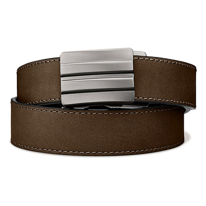 KORE ESSENTIALS: X2 Gunmetal Buckle, Nylon/Leather Gun Belt, 24" - 44"