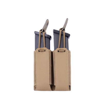 WARRIOR ASSAULT: Laser Cut Double Bungee Pistol Mag Pouch