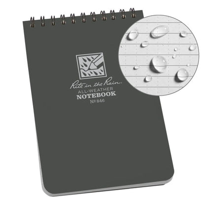 RITE IN THE RAIN: Top Spiral Field Notebook, 4x6 Inches