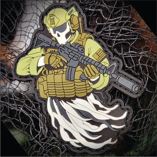 TACTICAL GEAR JUNKIE: Tactical Recon Ghost – Glow in the Dark 3.5" PVC Patch