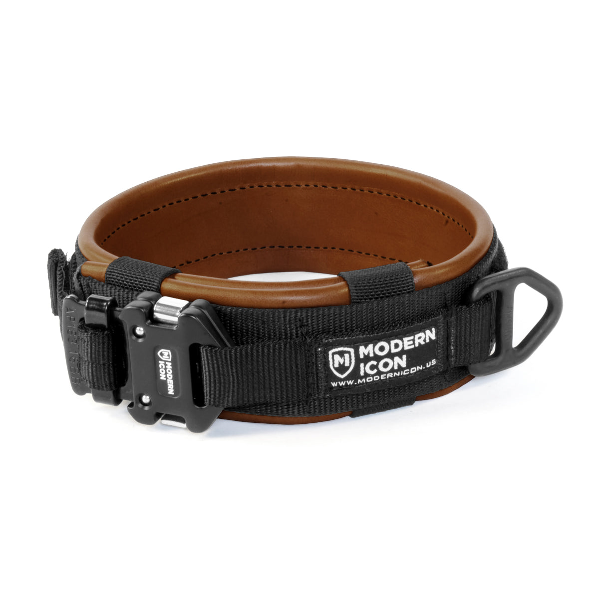 MODERN ICON: Leather Wrapped 2" Rigid K9 Collar