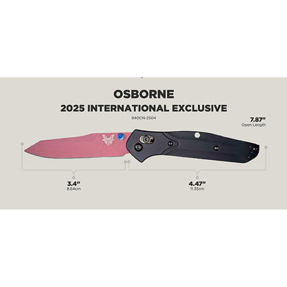BENCHMADE: Osborne 2025 International Exclusive, Cranberry Frost, Reverse Tanto Knife, LIMITED EDITION
