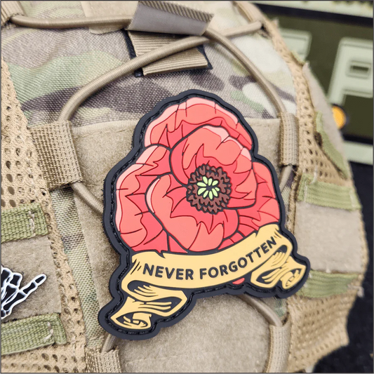 TACTICAL GEAR JUNKIE: Never Forgotten Poppy 3 Inch PVC Patch