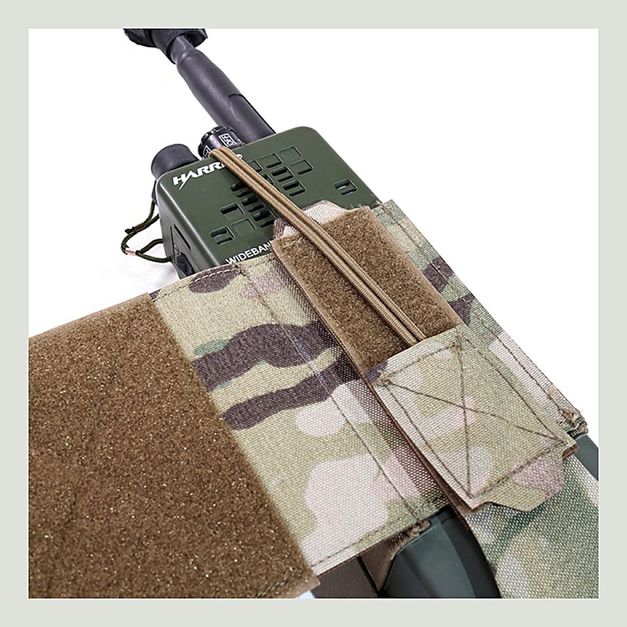 WARRIOR ASSAULT: Laser Cut Wing Velcro MBITR/Harris Radio Pouch