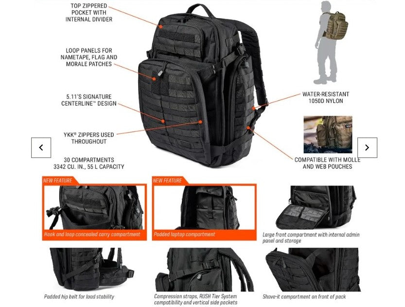 5.11 TACTICAL: Rush 72 2.0 Backpack – 416 Tactical Supply Inc.