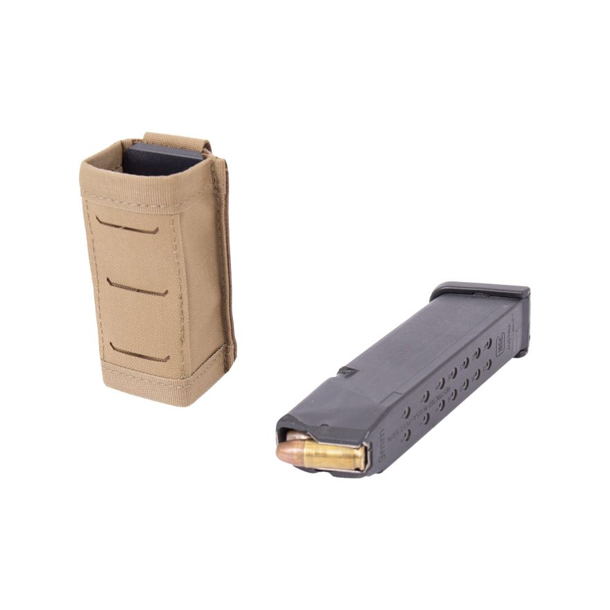 WARRIOR ASSAULT: Laser Cut Single Snap Mag Pouch 9mm Short