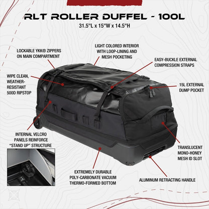 VERTX: RLT 100L Duffel Bag Roller