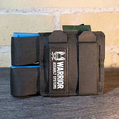 WARRIOR ASSAULT: Laser Cut Double Snap Mag Pouch 9mm