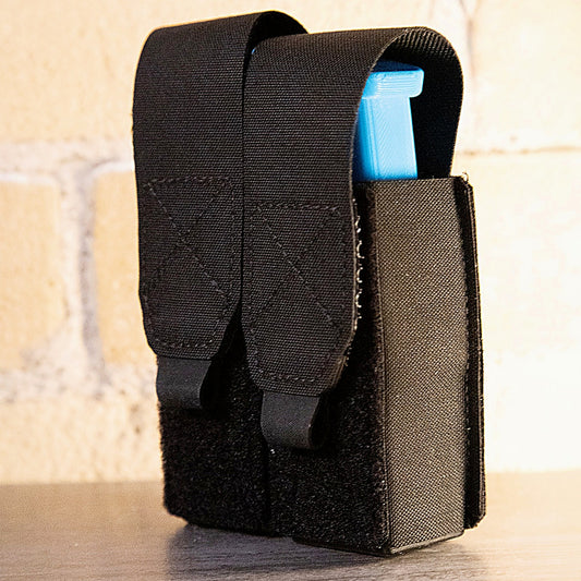 WARRIOR ASSAULT: Laser Cut Double Snap Mag Pouch 9mm