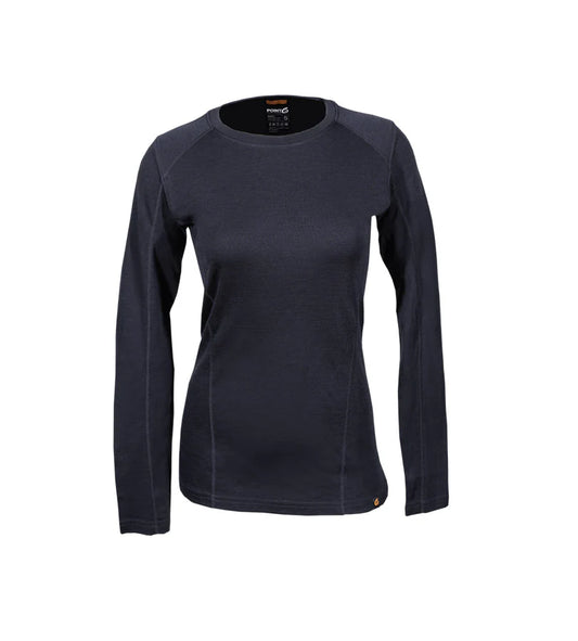 POINT 6: Women's Base Layer Long Sleeve Mid-Weight Crew Neck Top