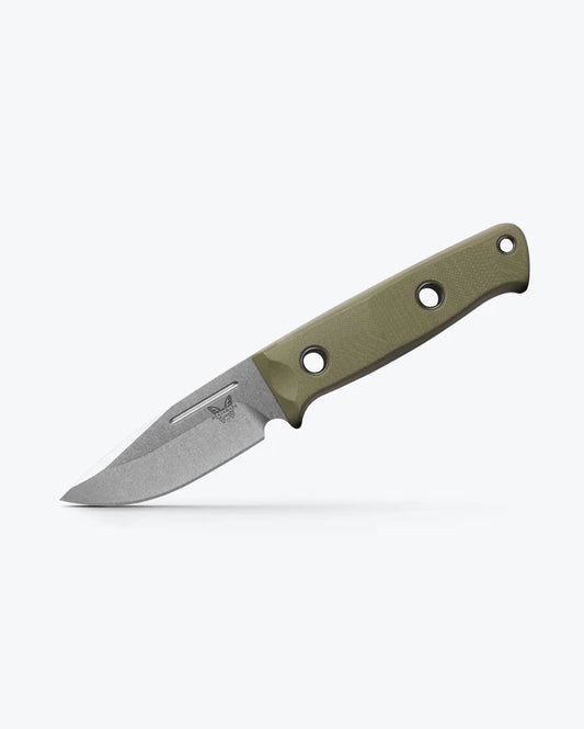 BENCHMADE: Mini Bushcrafter OD Green G10 Drop Point